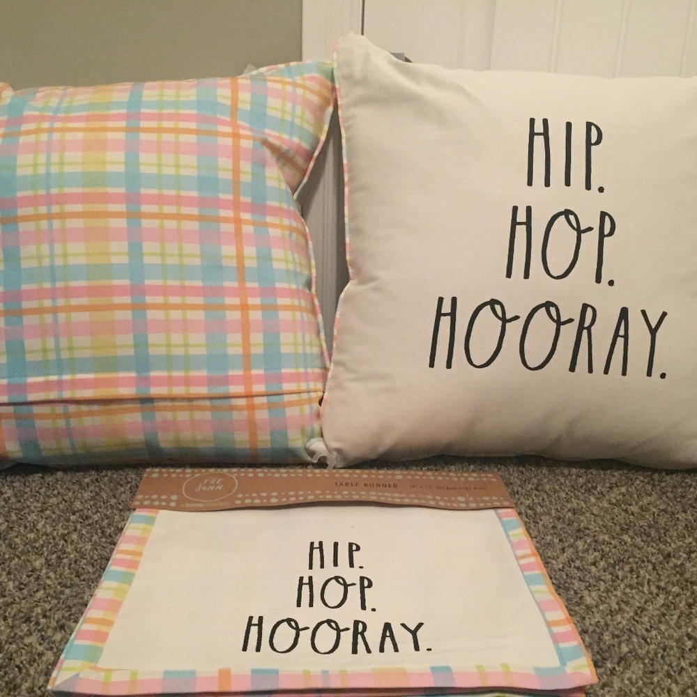 Rae Dunn Easter Table Runner & Pillows
